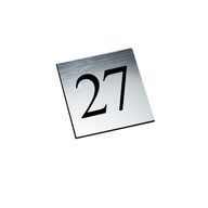 Numerek na drzwi, DOWOLNA CYFRA, srebrny numer na szafkę, mały, 4cm x 4cm