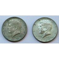 USA, 2 x 1/2 dolara, Kennedy, 1964 i 1967 r.