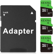 Kexin 3szt Karta pamięci microSD 32GB C10 U1 + adapter zestaw kart