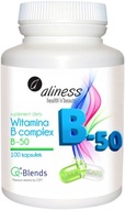 Aliness Witamina B complex B50 100kaps. B1 B2 B3 Odporność Energia Wątroba