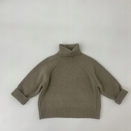 Sweter z grubej dzianiny z golfem 0D1