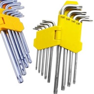 IMBUSOVÉ KĽÚČE TORX SECURITY HEX T10-T50 9 KUSOV Sada kľúčov TORX IMBUS