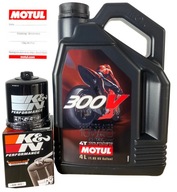 OLEJ MOTUL 300V 4T 10W40 4L + FILTR OLEJU K&N