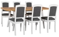 Sada rozkladací stôl OSLO 6 a 6 stoličiek ROMA 14 Produkt Poľský farby