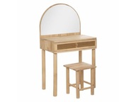 Toaletný stolík CAMPAGNE so zrkadlom pre dievčatko s taburetom