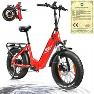 Elektrický bicykel Damski/Męski Kaisda M rám hliníkové koleso 20" červené 350 W