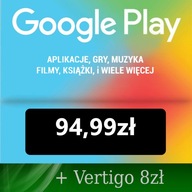 Google Play 94,99 zł , Karta, Kod, Doładowanie