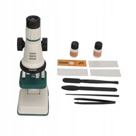 Zestaw naukowy z mikroskopem dla dzieci. Powiększenie od 200 do 1200X