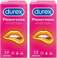 DUREX Rebrované s výstupkami kondómu Pleasuremax Sada 24 kusy
