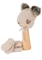 czapka podszyta polarem z szalikiem i rękawiczkami