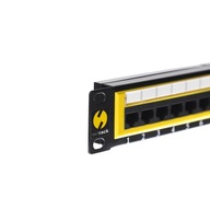 Netrack patch panel 19'' 24-porty kat.6 UTP, z pó