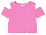 Różowa bluzeczka z wycięciami 7-8 lat 128 cm