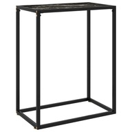 Stolik konsolowy, czarny, 60x35x75 cm, szkło harto