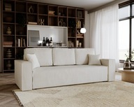 Sofa Kanapa ARIA 3 poduszki 242x90| SZTRUKS| Funkcja spania | różne kolory