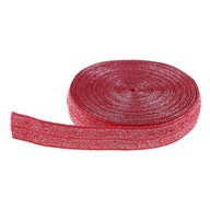 5 yardov skladacia gumička do vlasových pások DIY s čelenkou červená