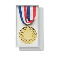 Złoty Medal | Średnica 5 cm | Wykonany z Żelaza | Poliestrowy Pasek