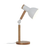 Regulowana skandynawska lampa biurkowa na drewnianym wysięgniku BALBO