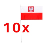 FLAGA POLSKI CHORĄGIEWKA GROT PCV ORZEŁ 6x11 10szt
