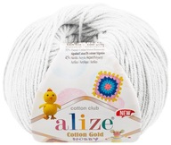 Włóczka Alize Cotton Gold Hobby New BIAŁY 55