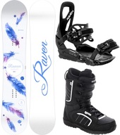 Zestaw Snowboard RAVEN Mia White 139cm + buty Target + wiązania S230 Black