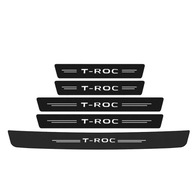 5 sztuk czarnych naklejek na progi drzwi samochodu Volkswagen T-ROC
