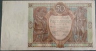 Banknot 50 zł stan średnio-dobry seria EV. z 1929