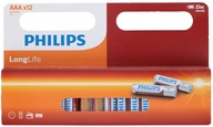 Bateria cynkowo-węglowa Philips AAA (R3) 12 szt.