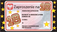 HIT! zaproszenie 18 urodziny elektrostatyczne