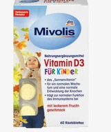 Mivolis D3 žuvacie tablety pre deti, 60ks DE