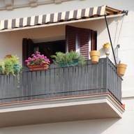 Siatka cieniująca balkon ogrodzeniowy antracyt o wysokości 1,8 m x 10 m