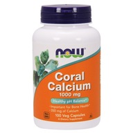 Now Coral Calcium 1000mg Vápnik z Korala 100 Kaps Silné Kosti