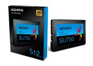 Adata Dysk SSD Ultimate SU750 512GB 2.5 SATA III 6Gb/s 3D NAND SLC TRIM NCQ