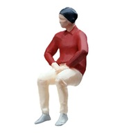 1/64 Diorama Figure Realistic Maľovaná červená košeľa