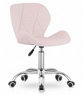 Otočná stolička AVOLA zamat - ružová