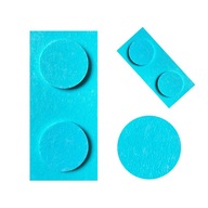 Filc építőkockák falra, panelek falra, LEGO panelek türkizkék