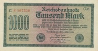 [MB5765] Niemcy 1000 marek 1922