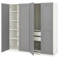 IKEA PAX GRIMO Kombinacja szafy biały 200x60x201cm