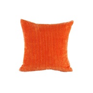 18x18 "Štruktúrovaná pruhovaná pohovka obliečka na vankúš oranžová