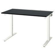 IKEA MITTZON Písací stôl 120x80 cm moridlo čierne dyha jaseň/biela