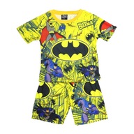 Letný set pre chlapca: domáce pyžamo s krátkym rukávom, Batman, žltá