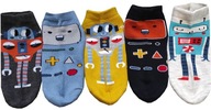 Chlapčenské ponožky Bavlnené roboty 5-PAR 27-30