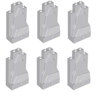 LEGO Építőkocka 6db Szikla Kő Panel 2x4x6 LBG Világos szürke 47847