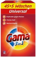 Gama Universal NIEMIECKI proszek do prania 50 prań 3kg białe kolor Vizir DE