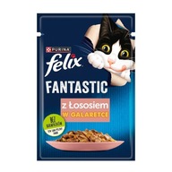 PURINA Felix Fantastic z łososiem w galaretce - mokra karma dla kota - 85 g