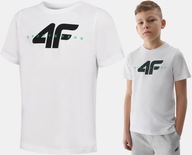 Koszulka Chłopięca 4F dziecięca T-shirt M1113 podkoszulek na co dzień 128