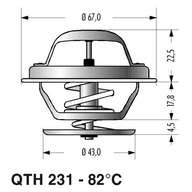 Quinton Hazell QTH231K Termostat, chladiaci prostriedok