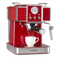 Bankový tlakový kávovar Klarstein Gusto Classico Espressomaker 1350 W červený