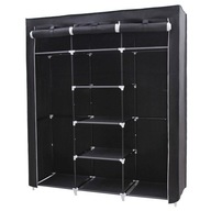 Skriňa látková ERGO hakano - WARDROBE/BLACK/150X45X175CM