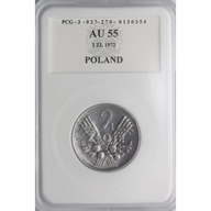 2 złote Jagody, 1972, PCG Au55, piękna