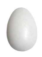 VAJCIA Veľkonočné kuracie plast 6cm biele 6ks veľkonočné vajíčka